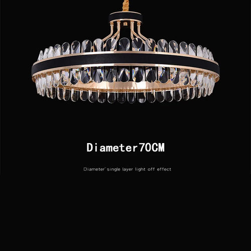 Modern crystal LED chandelier Winfordo for interior decoration - vue 8 sur 10