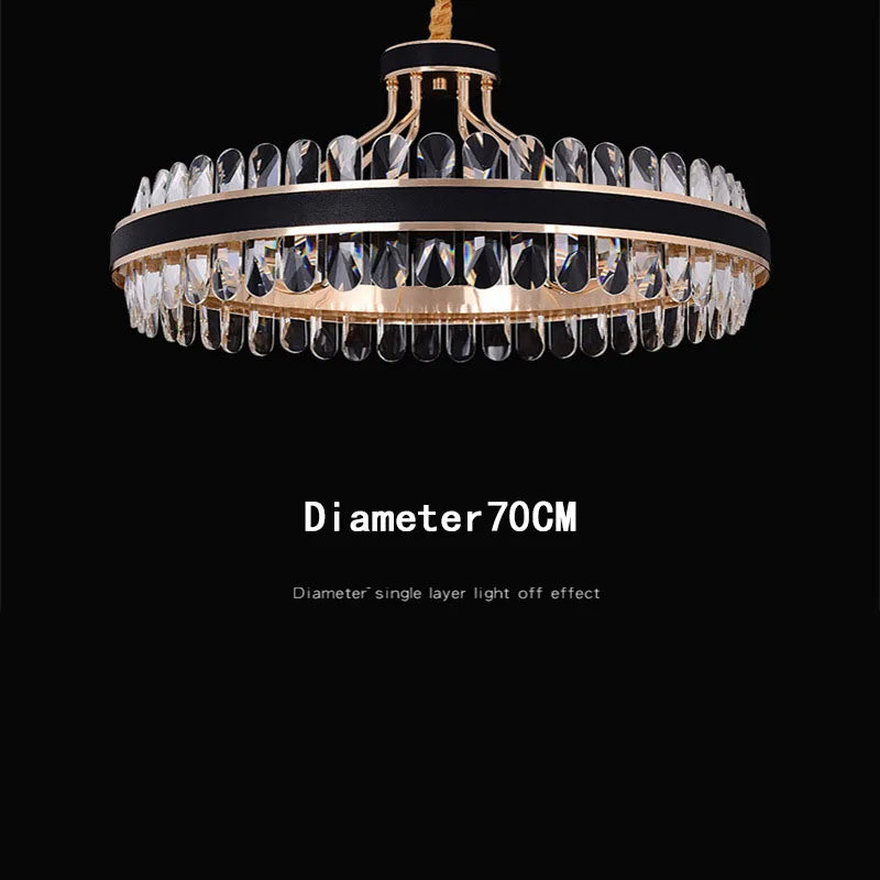 Modern crystal LED chandelier Winfordo for interior decoration - vue 7 sur 10
