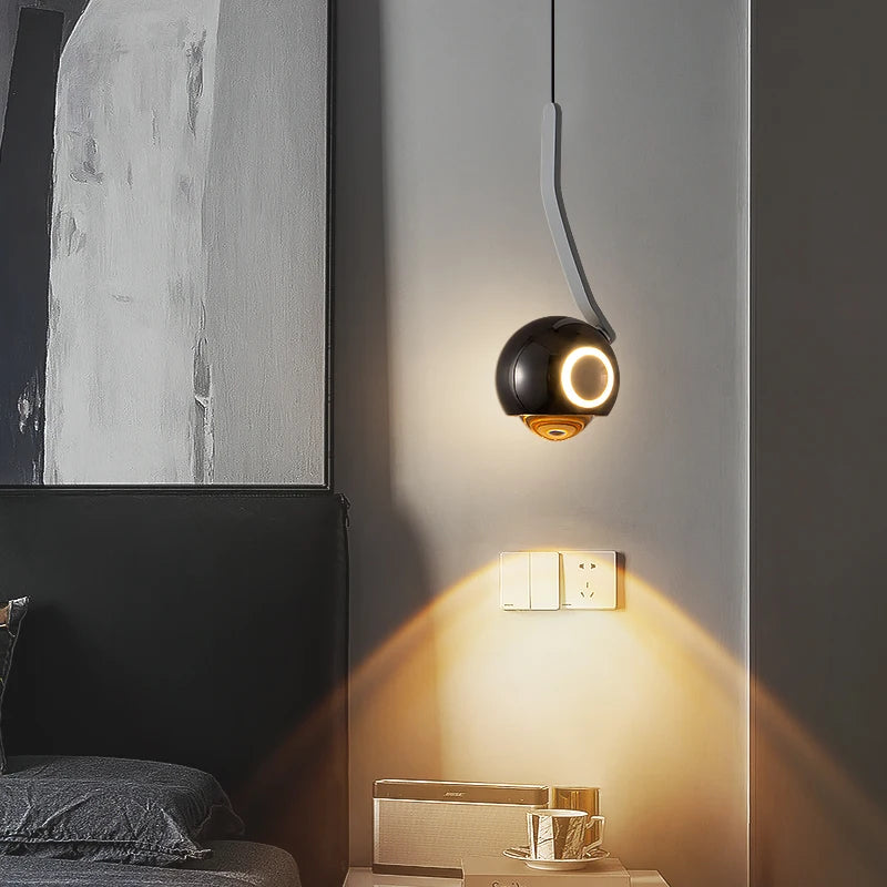 Aluminium rotating pendant light for commercial and modern interiors - vue 4 sur 9