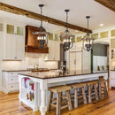 Modern American iron chandelier with retro candle lighting