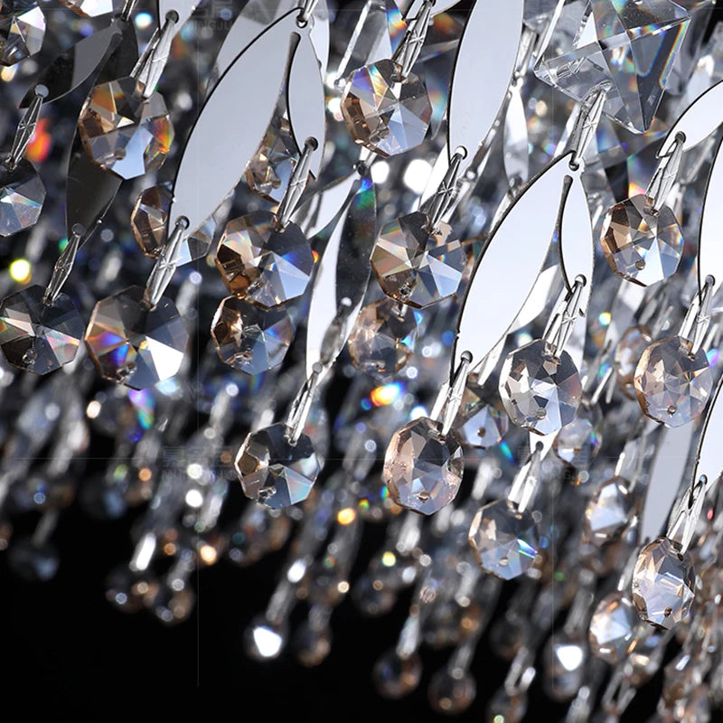Luxury crystal chandelier pendant lamp bar lighting - vue 5 sur 10
