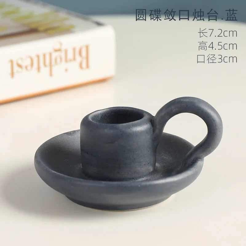 Nordic ceramic candle holder for elegant home décor - vue 12 sur 18