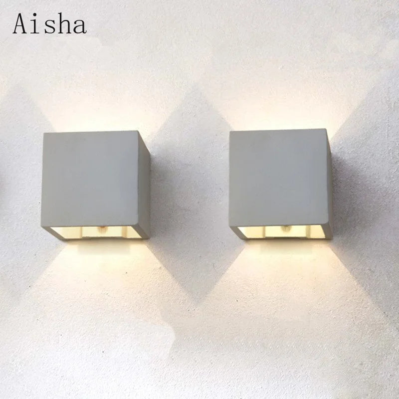 Nordic industrial style cement wall light for various spaces