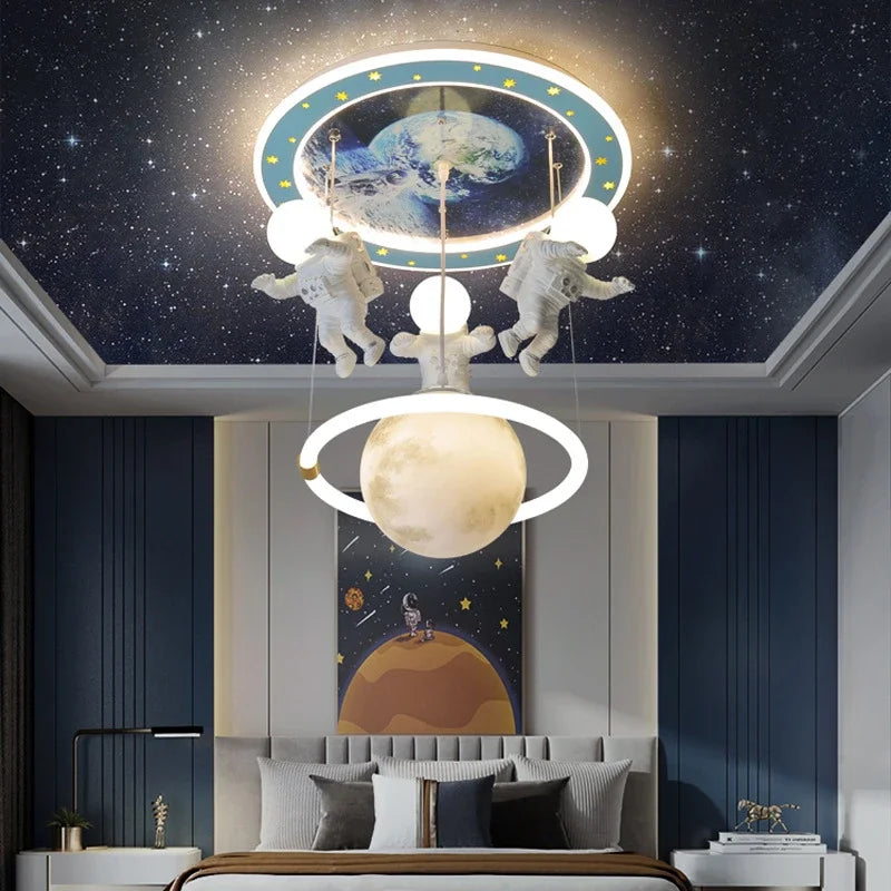 Nordic LED astronaut ceiling light ideal for interior decoration
