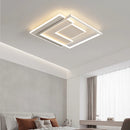 Minimalist geometric LED ceiling light rectangular and round