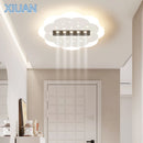 Simple ceiling light with white square spotlight and round cloud