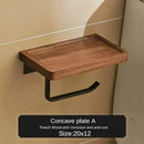Wood and aluminium wall-mounted towel rack and shower accessories organiser
