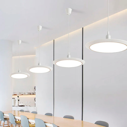 Ultra-thin modern minimalistic circular three-proof LED chandelier - vue 6 sur 22