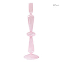 Glass taper candle holders for wedding table decoration