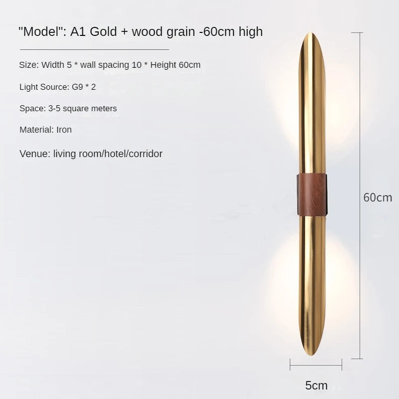 Minimalist double head modern design wall light - vue 8 sur 8
