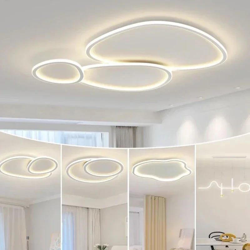 Modern minimalist LED ceiling light for indoor decoration - vue 5 sur 10