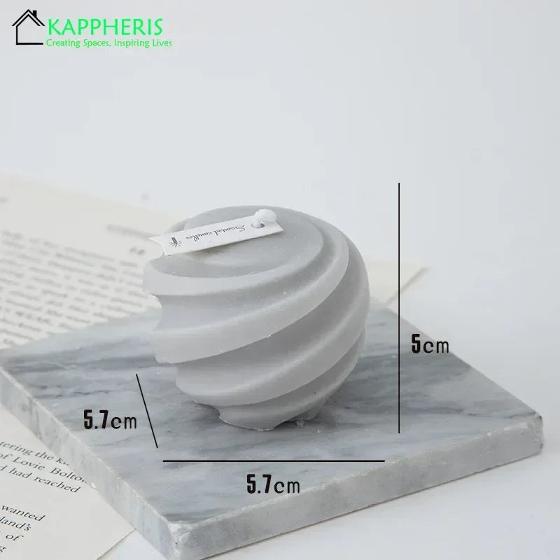 decorative swirl scented candles aesthetic aromatic for home - vue 19 sur 20