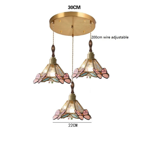 iwhd modern glass copper butterfly LED hand lamp - vue 15 sur 28