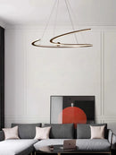 Italian minimalist pendant light with elegant circular LED