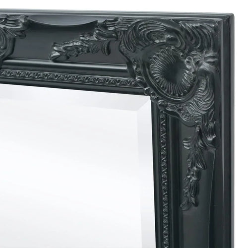 Baroque Wall Mirror, 50 cm Black, Interior Decoration Wall Wall Decoration Living Room Decoration - vue 7 sur 7