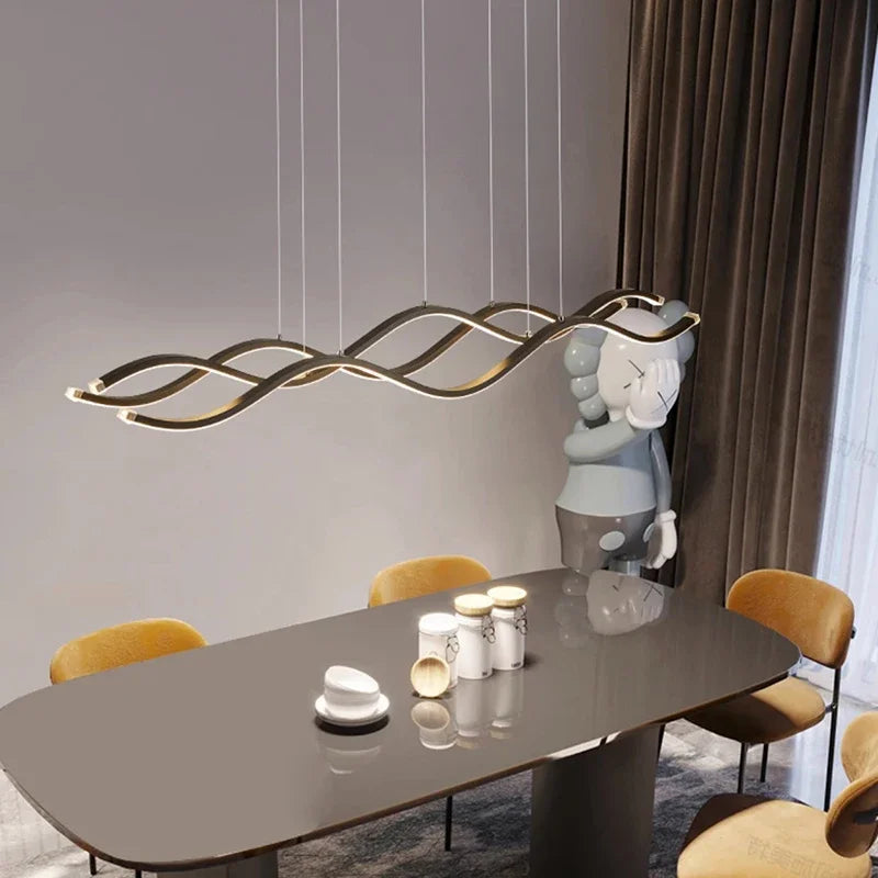 Minimalist Nordic LED chandelier for restaurants and kitchens