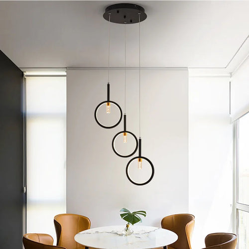 Simple modern trapezoid chandelier for interior decoration - vue 5 sur 12