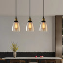 Vintage industrial smoked glass pendant light for loft or restaurant
