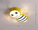 Pink and gold bee ceiling light for children's rooms