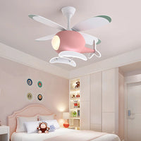 Helicopter LED ceiling fan pendant light for children with remote control