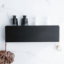 wall mounted storage shelf with aluminum hooks for kitchen and shower