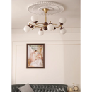 American retro wood and glass magic bean chandelier