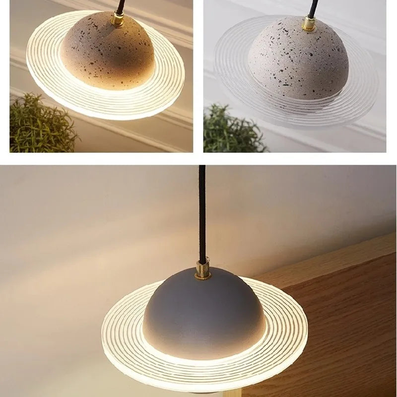 suspension en béton design mini planètes pour décoration intérieure - vue 6 sur 16