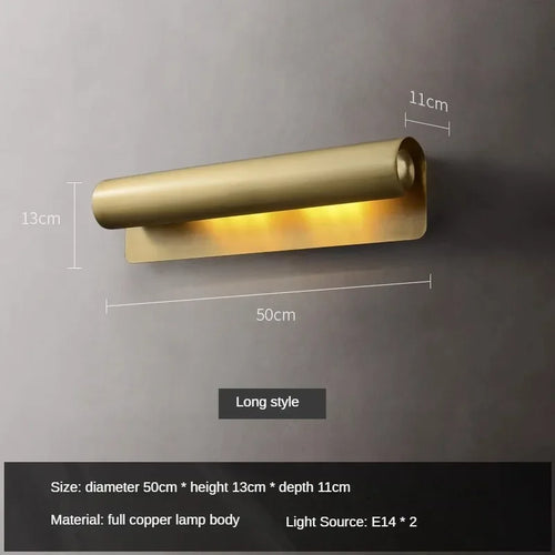 Modern copper wall light with minimalist and creative design