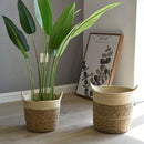 straw storage basket for modern craft decor