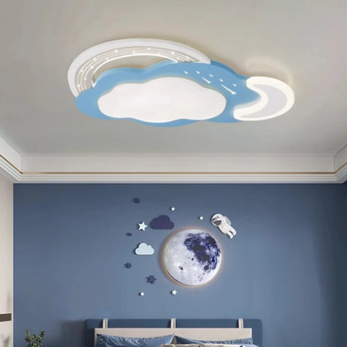 Modern rainbow cloud ceiling light for children's room - vue 4 sur 8
