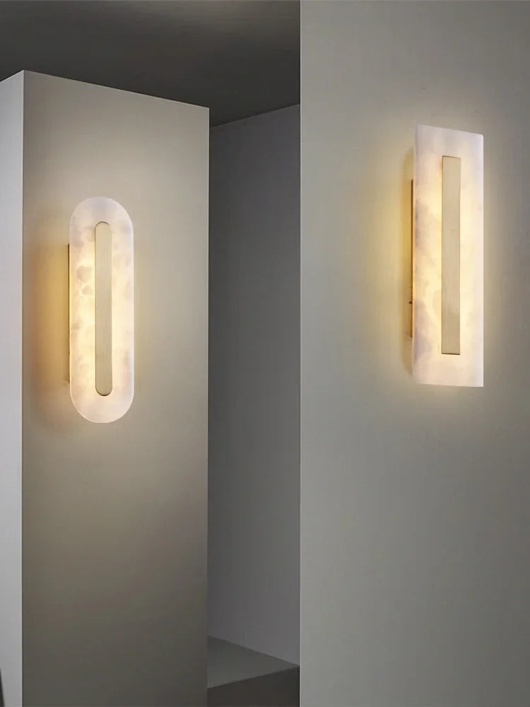 Marble wall light decorative LED lighting for modern interiors