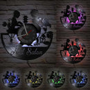 vinyl wall clock for nail and beauty salon