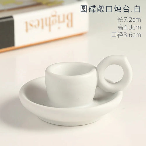Nordic ceramic candle holder for elegant home décor - vue 12 sur 18