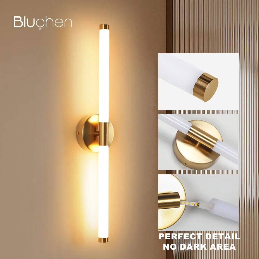 Double shade gold wall light - vue 3 sur 7