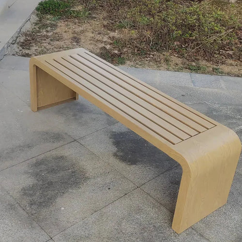 outdoor park with bench for public spaces and leisure - vue 7 sur 7