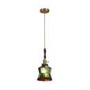 Luxury antique glass and brass pendant chandelier