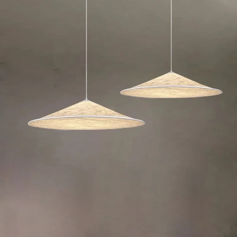 Modern silk pendant light for bars, restaurants and retro interiors - vue 5 sur 9