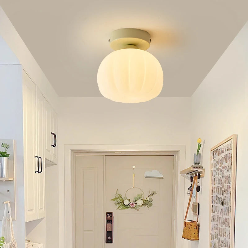 Modern nordic LED ceiling light in pumpkin flower shape