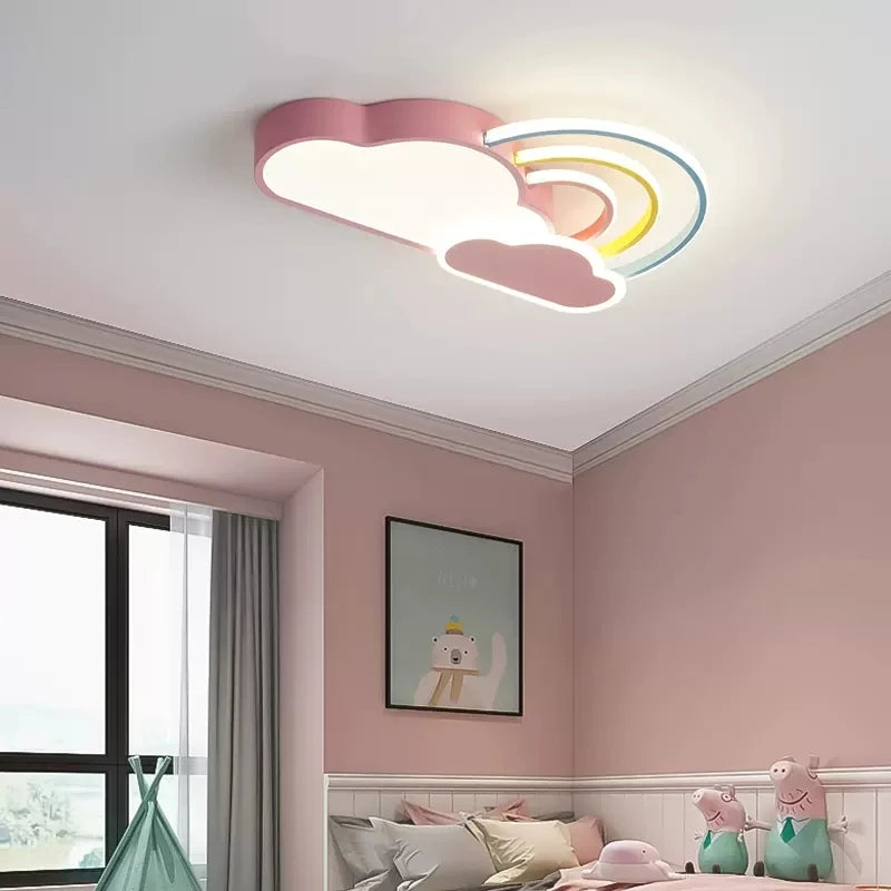 Rainbow cloud ceiling light for children's decorative and cosy bedroom