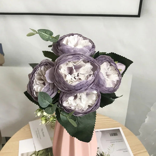 Artificial peony bouquet for wedding and home decoration - vue 7 sur 16