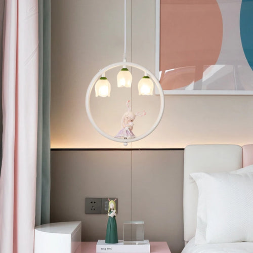 Cute pendant light for modern little girl's bedroom - vue 5 sur 12