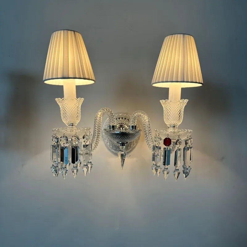 Crystal wall light for indoor and wedding lighting