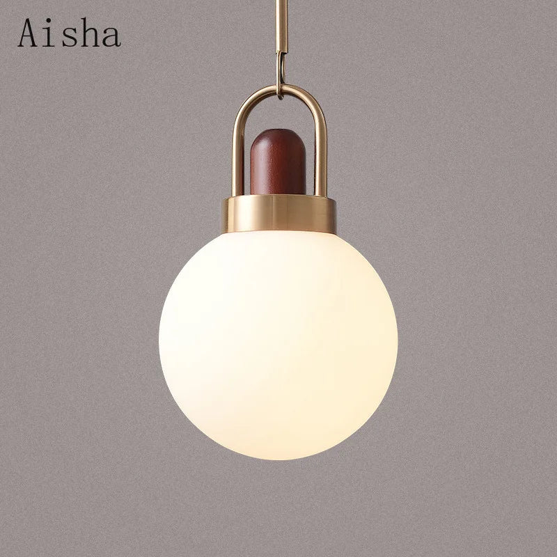 Chinese glass pendant light for bar and restaurant decor - vue 4 sur 11