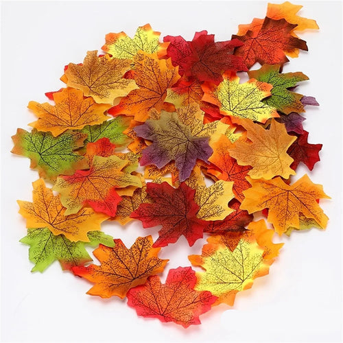 Set of 50 maple leaf decorations for parties and events