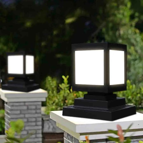 Decorative solar column lantern for garden and outdoor - vue 3 sur 20