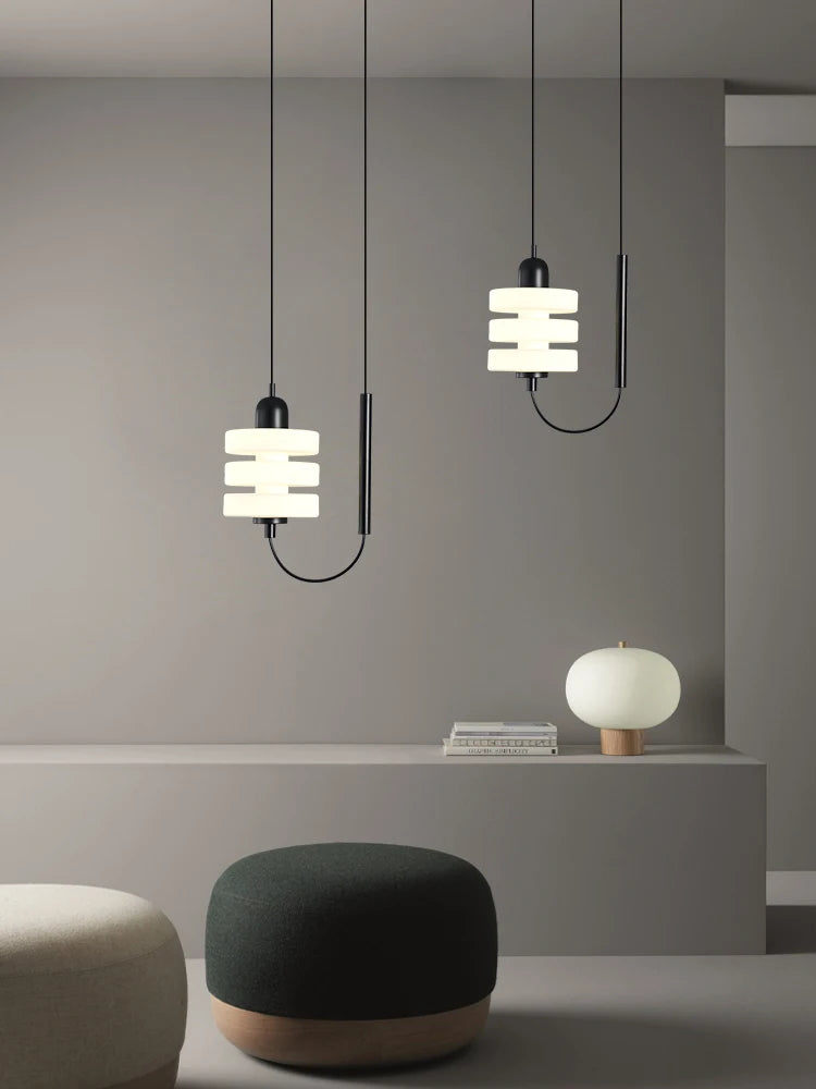 Minimalist glass chandelier for modern lighting