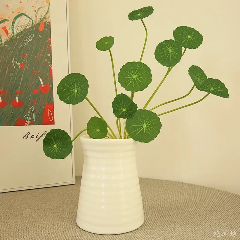 Artificial green lotus leaf plant for indoor and outdoor decoration - vue 6 sur 7