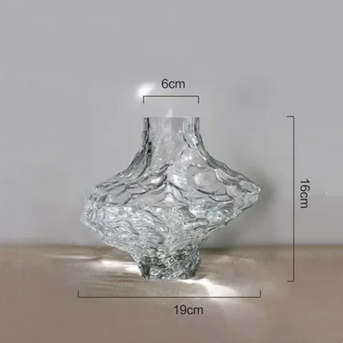 glass vase with decorative stones for flowers and terrarium - vue 7 sur 10