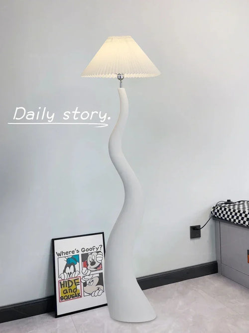 Nordic style curved mushroom floor lamp high-end decoration - vue 6 sur 9