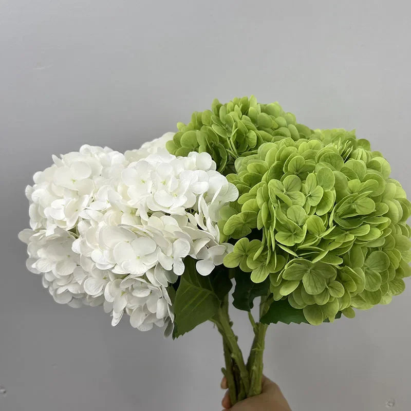 Wedding decoration artificial flowers hydrangeas and red roses